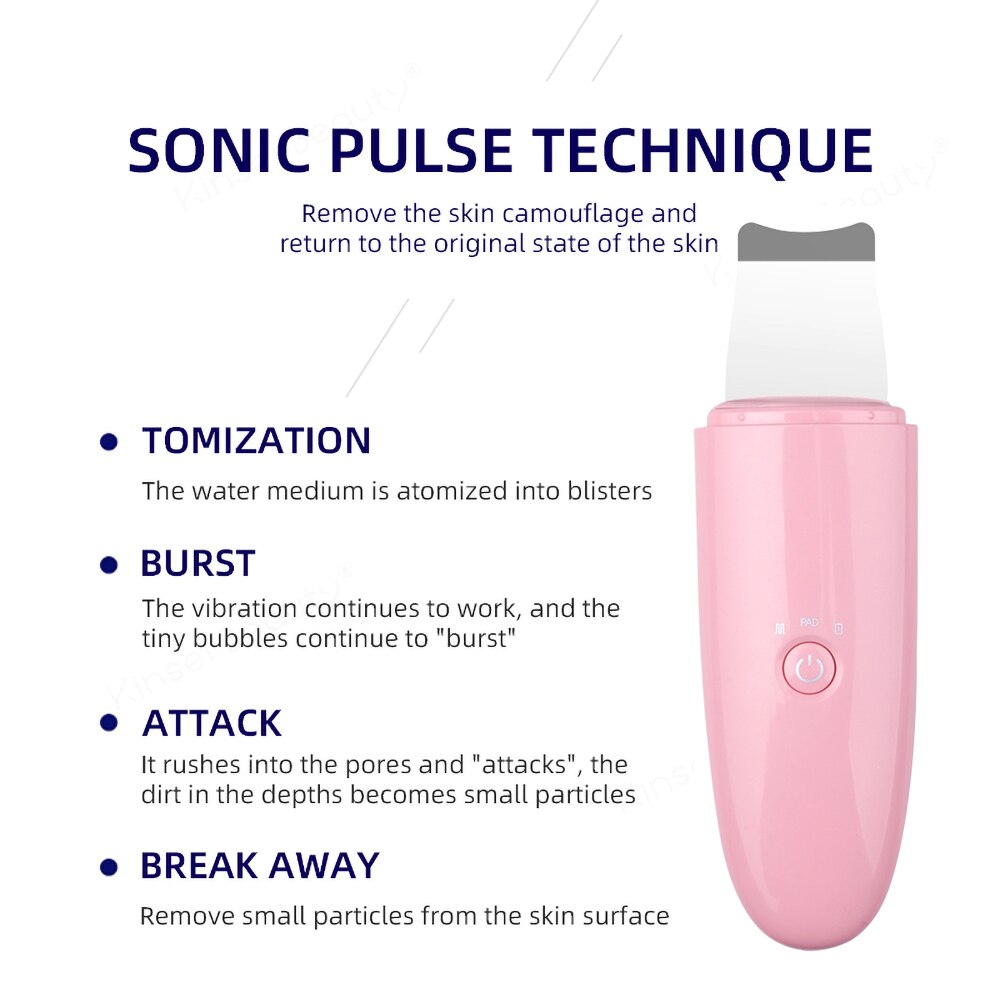 Ultrasonic Atomization Peeling Machine Skin Scrubber Vibration Face Spatula Blackhead Remover Deep Face Cleaning Machine Peel