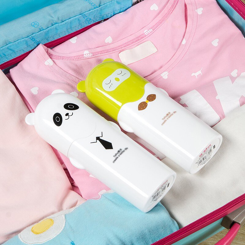 Søde praktiske husholdningshåndklæde tandbørster børn holder udendørs rejser vandreture camping tandbørste opbevaringsetui