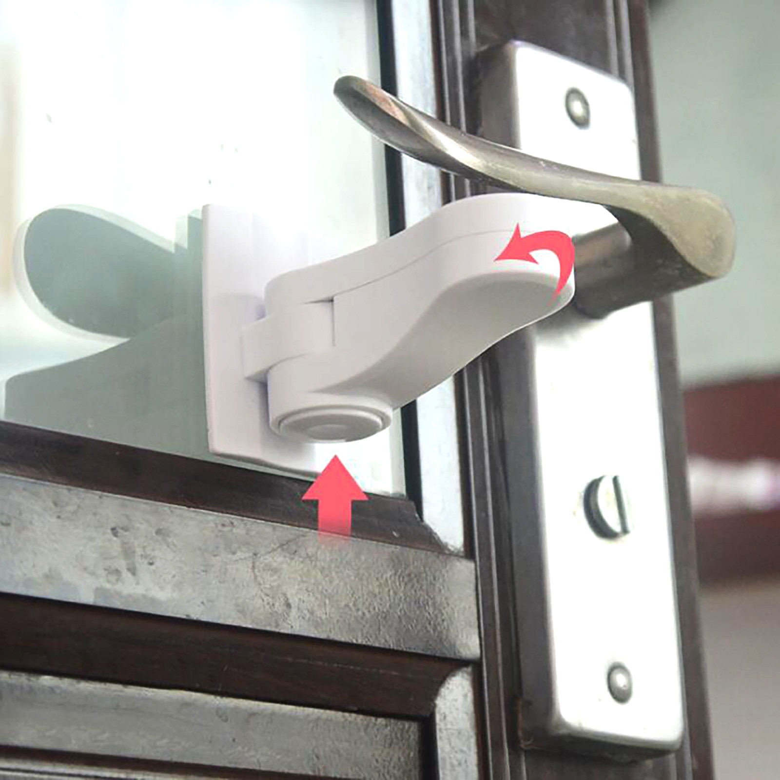 4 Stuks Kinderslot Baby Deurklink Slot Hendel Slot Proof Venster Anti-Opening Bescherming Peuter Kids Deur stopper # Yj