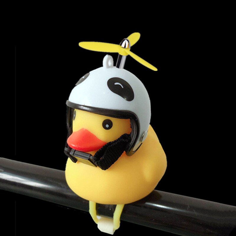 Funy Animal Bicycle Light Cartoon Little Yellow Duck Helmet Head Light Shining Duck Bicycle Bells Handlebar Bicycle Accessories: G