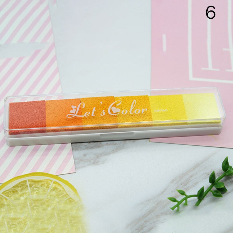 Fingerabdruck Tinte Pad Gradienten Farbe Gummi Stempelkissen Stempel Finger Drucken Für freundlicher freundlicher Lärm889