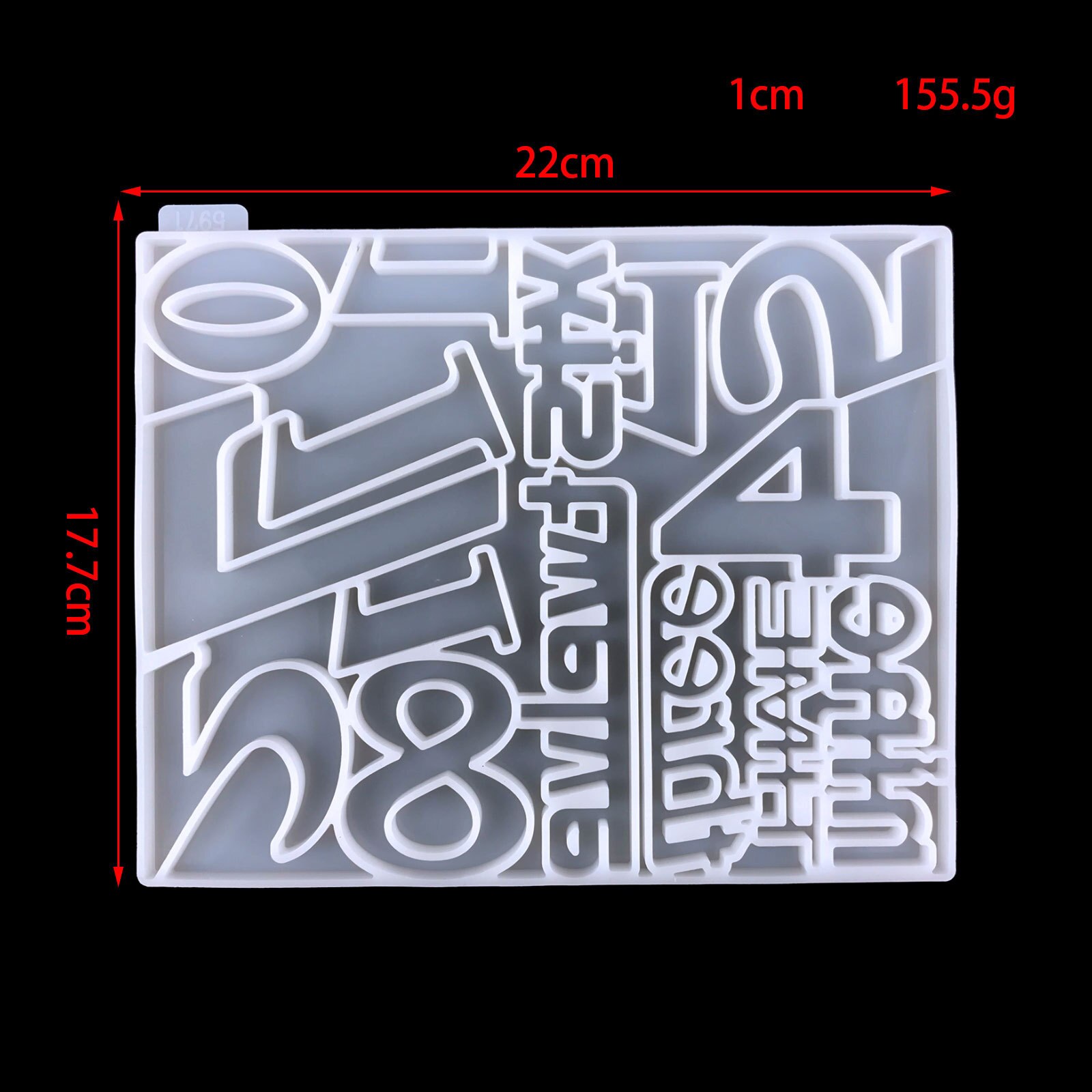 Digital Clock Silicone Mold DIY Irregular Digital Number Letter Wall Decoration Clock Watch Ornament Silicone Mould For Resin