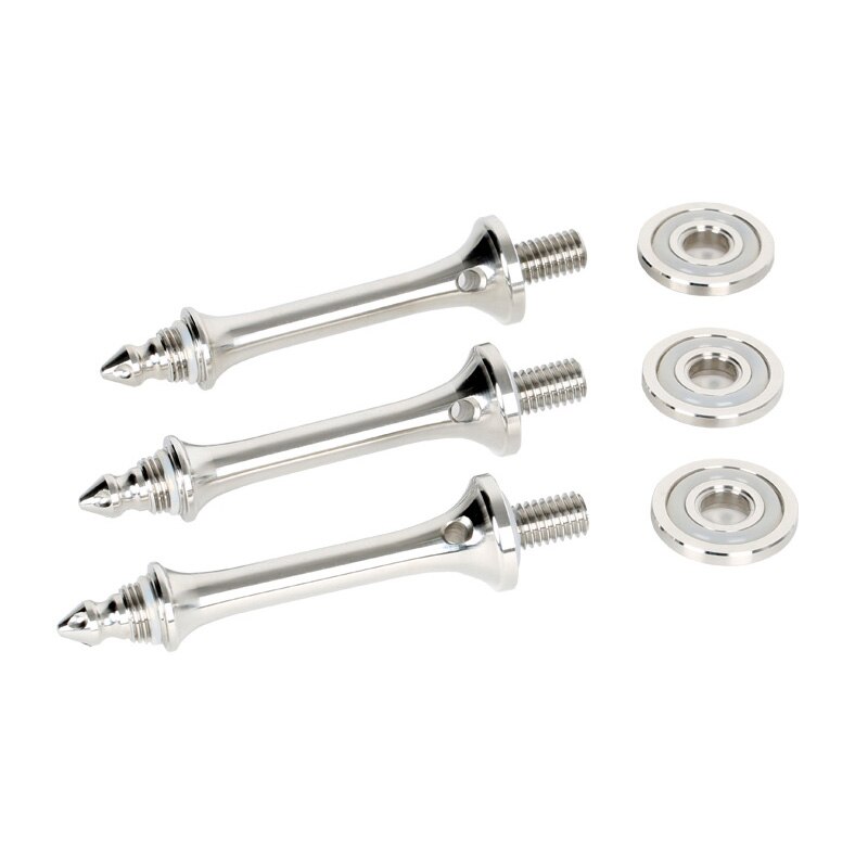 Marsace MTF-10L 97mm tripod spikes stainless steel spikes 3pcs set 3/8 screw stainless steel spike