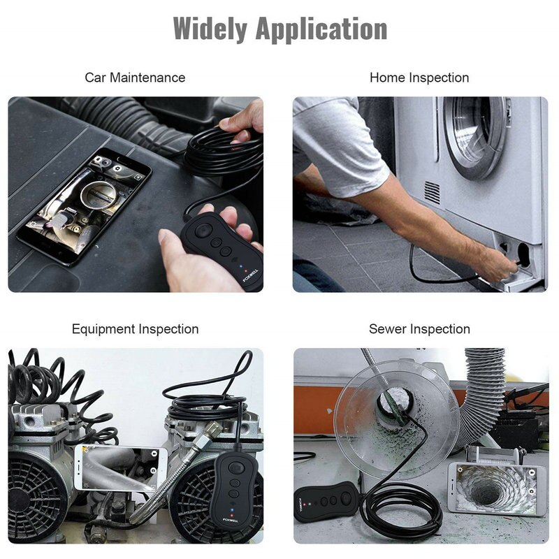 Foxwell Wifi Endoscoop Inspectie 1080P Hd Waterdichte Draadloze 5.5Mm Borescope Camera Auto Diagnostic Tools Voor Android Pc Ios