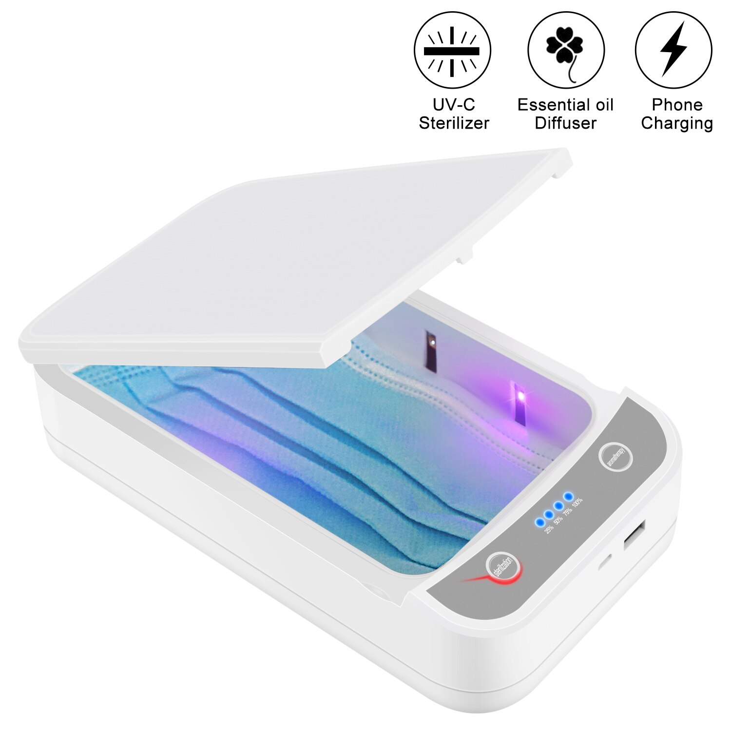 Multifunction Cell Phone Box Support Eliminator Ultraviolet Case for Acessories Toothbrush AC889: Default Title