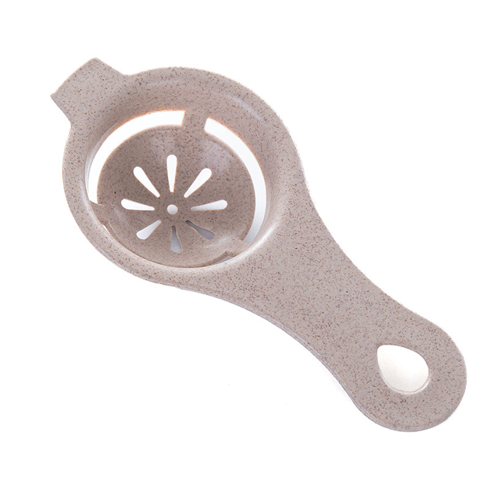 1 Uds separador de clara de huevo amarillo filtro líquido de paja de trigo cocina Gadget divisores para clara y yema de huevos separadores de herramientas: Beige