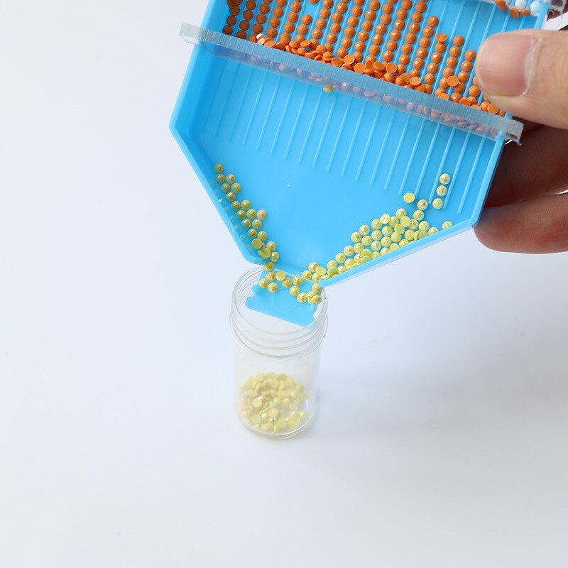 Bandeja de pintura con diamantes, herramienta de bordado, accesorios de punto cuadrado, 1 unidad