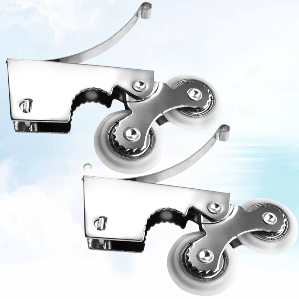 2PCS Double Wheel Door Runners Rollers Replacement Window Door Wheels Sliding Enclosure Wheels Pulleys for Home Wardrobe