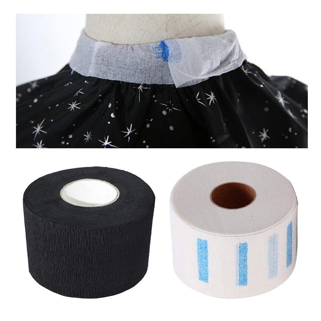 Rollo de papel con volantes en el cuello para salón de corte , desechable, de papel para peluquería