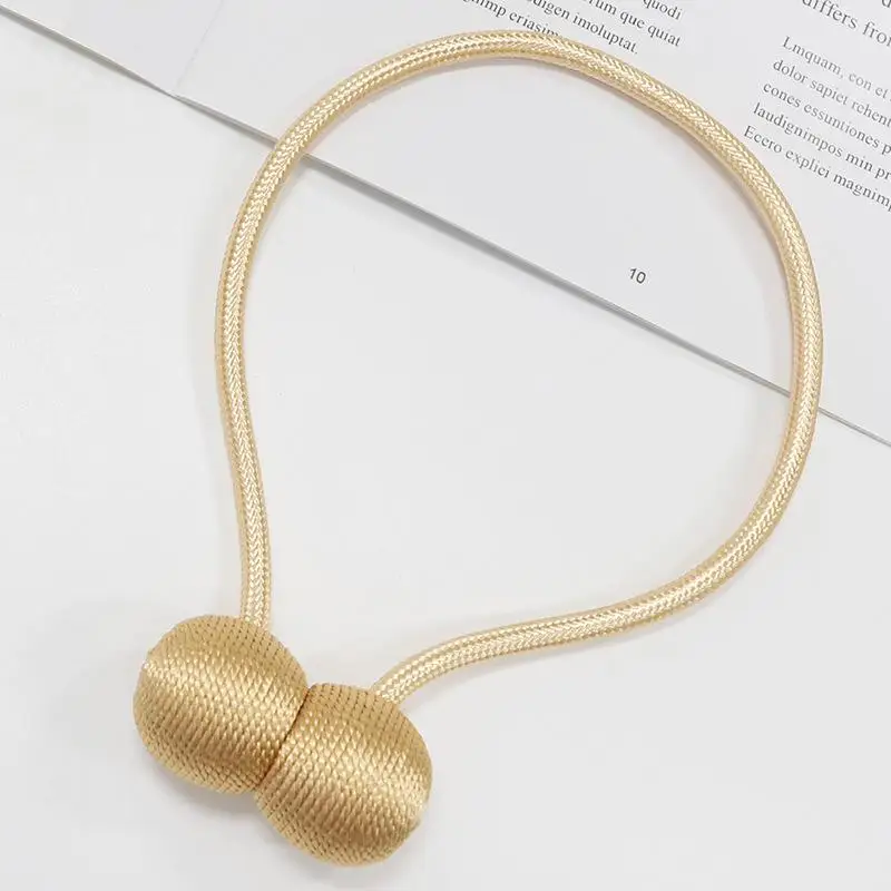 Magnetiska gardinfästen, gardinfästen för hörlurar, gardindekorationer för hem och utomhusbruk, sovrum och kontor: Svart