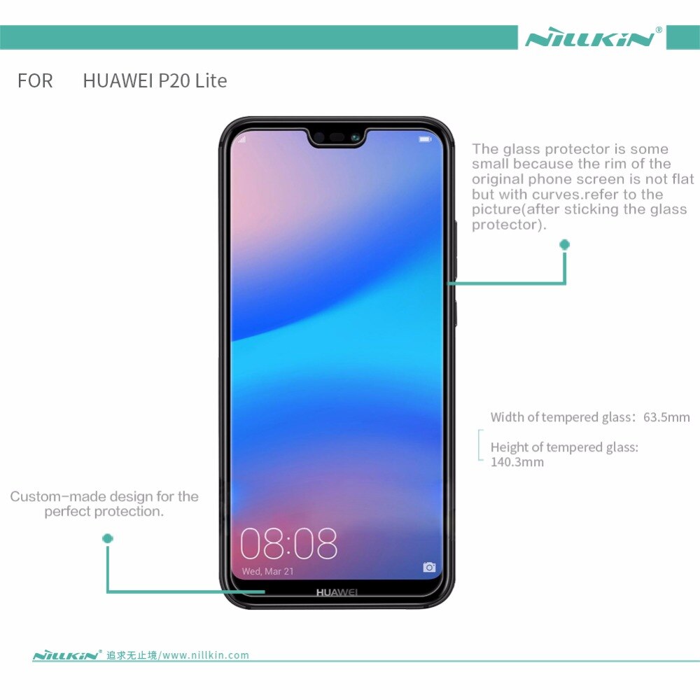 Nillkin para Huawei P30 P20 Lite de H + Pro Protector de pantalla de vidrio templado de 0,2mm para Huawei P30 Lite P20 Honor 20 Pro 10 de vidrio