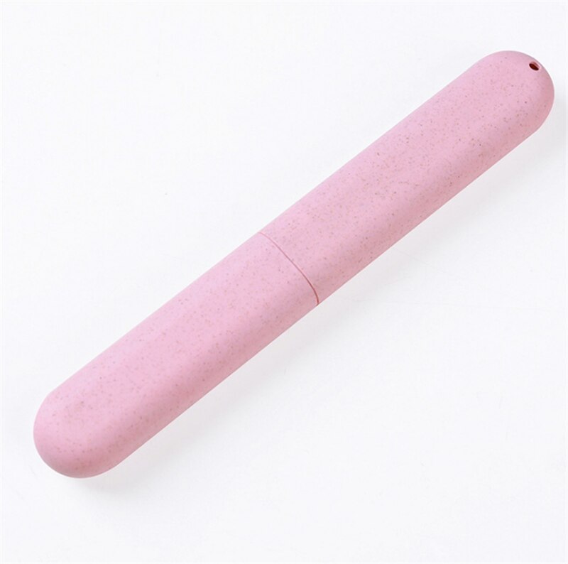 Travel Accessories Toothbrush Tube Cover Case Cap Plastic Suitcase Holder Baggage Boarding Portable Packing organizer: Pink