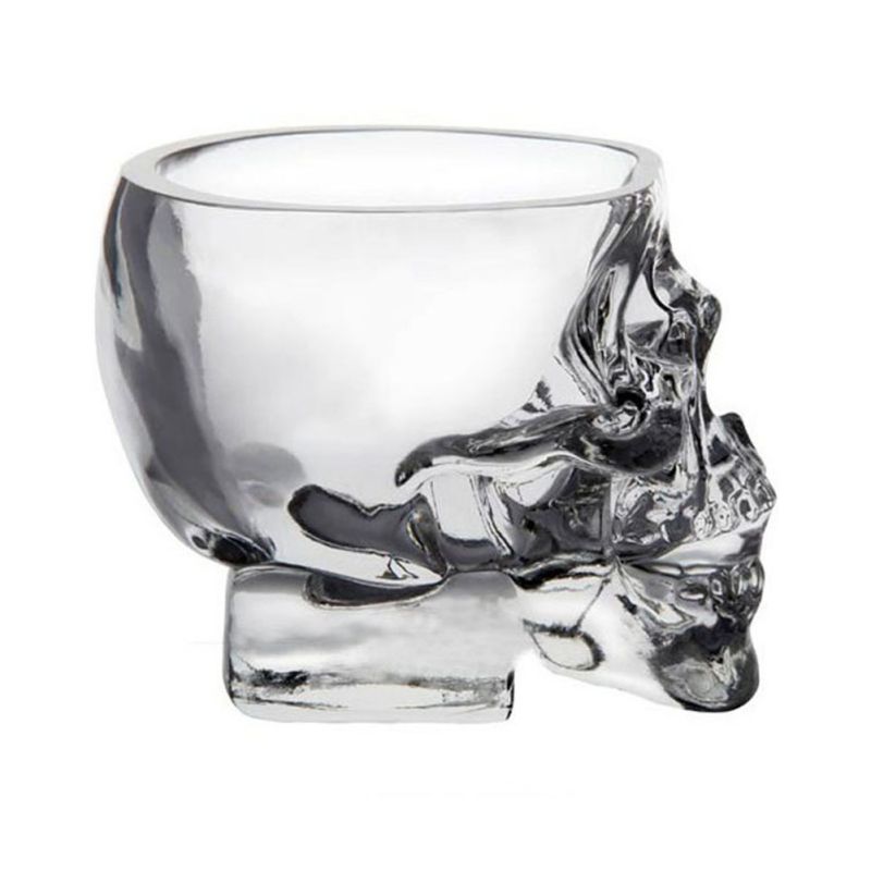 Krystal kranium kop skud glas kop vodka whisky glas kranium hoved vin gennemsigtig hjem drikkevarer mand kop