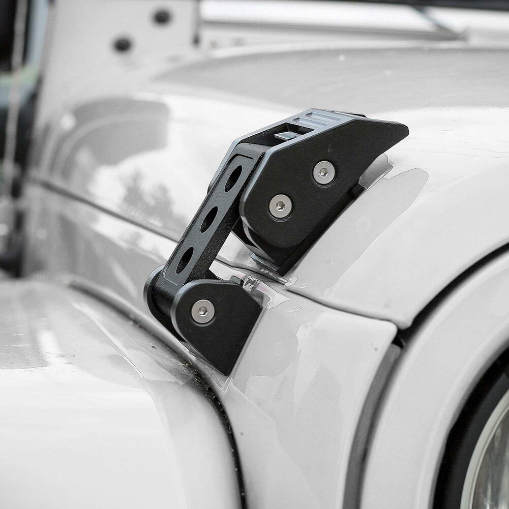 Acessórios de ferramentas substituição decorativa fácil instalar carro auto captura fivela bloqueio capa trava resistente à ferrugem para wrangler jk jl
