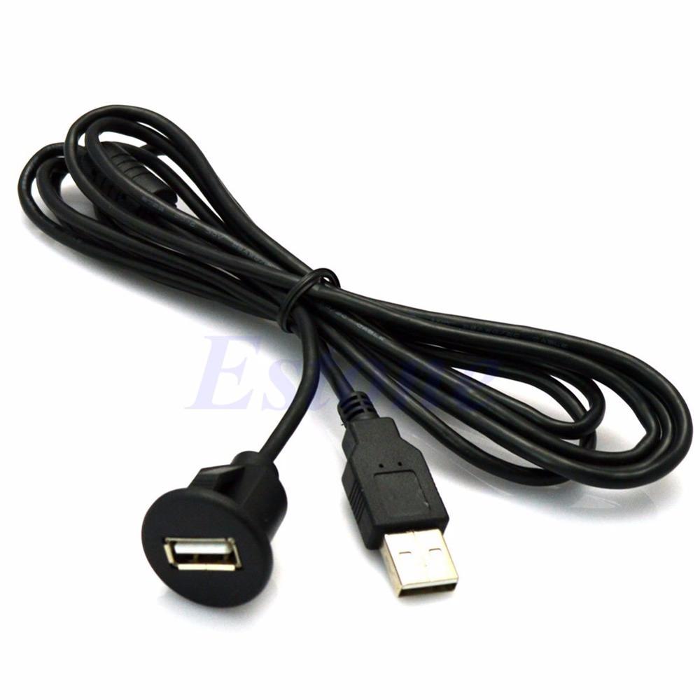 1m bil dashbord monter en hann til en kvinnelig usb 2.0 socket skjøtepanelkabel: Default Title