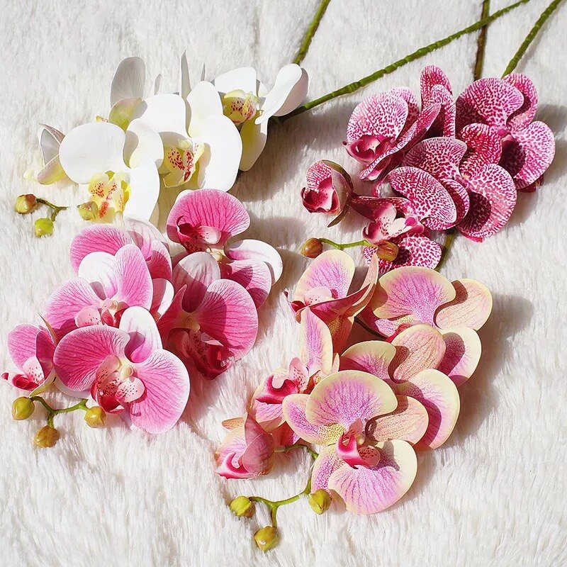 kunstbloemen boeket Nep Bloem Kunstbloem Zijde Plastic Woondecoratie Lelie Bruiloft Bruids Bloem Feestzaal Decoratie: Gedroogde Bloemen Decoratieve (Color : C