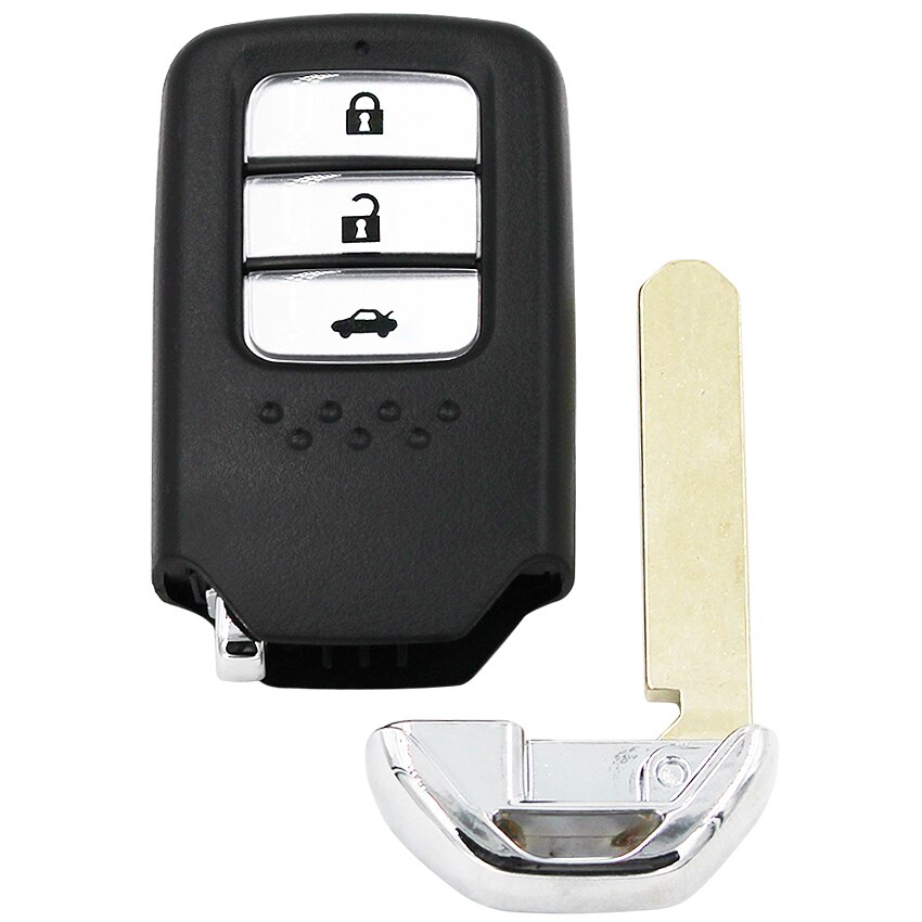 2/3 Button Replacement Remote Key Shell Case Smart Car Key Housing Cover for Honda Accord CRV Fit with Small Key Uncut Blade