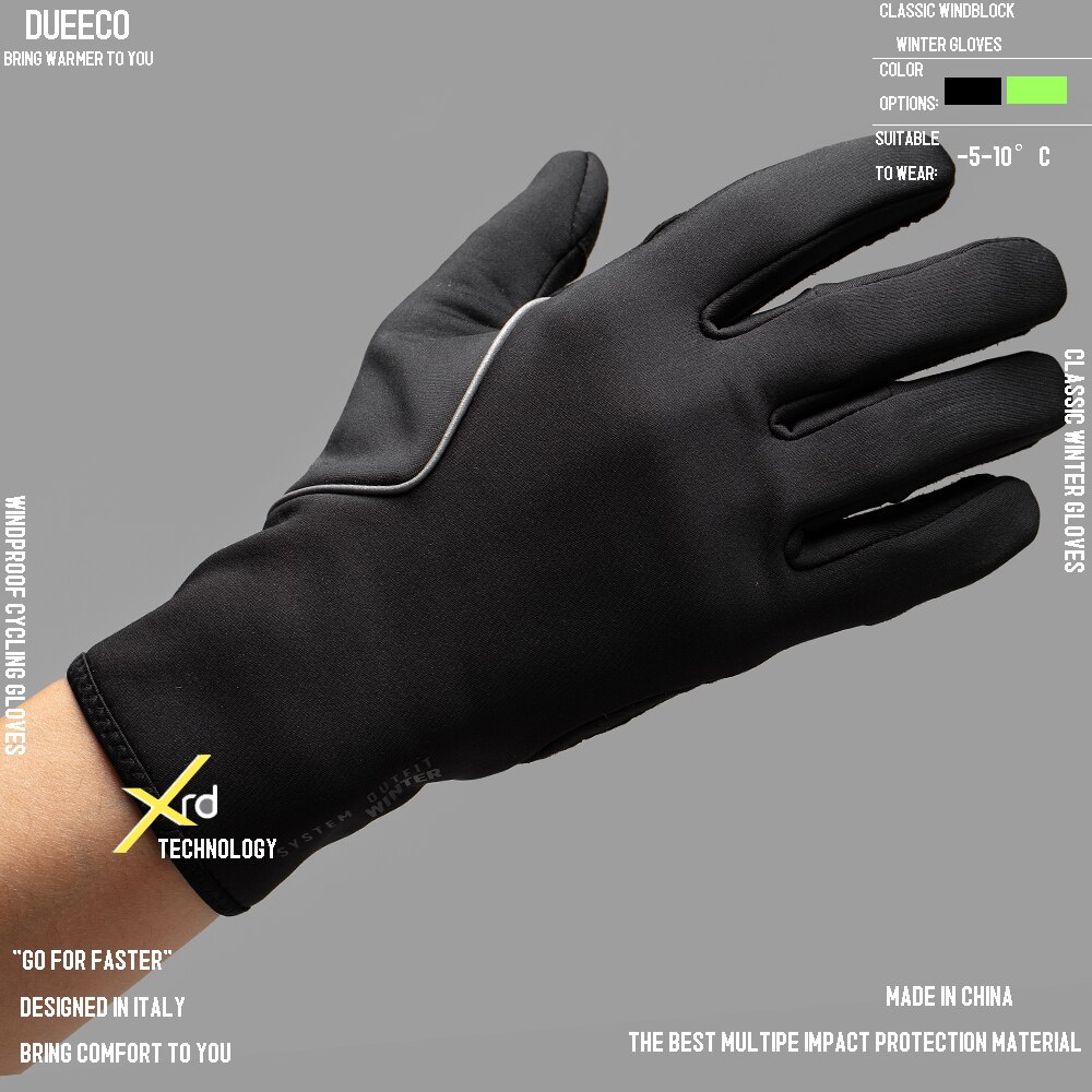 guantes ciclismo invierno Guantes de ciclismo a prueba de viento, guantes de bicicleta, guantes de bicicleta de montaña-XRD acolchados con absorción de golpes, antideslizantes, térmicos y cálidos