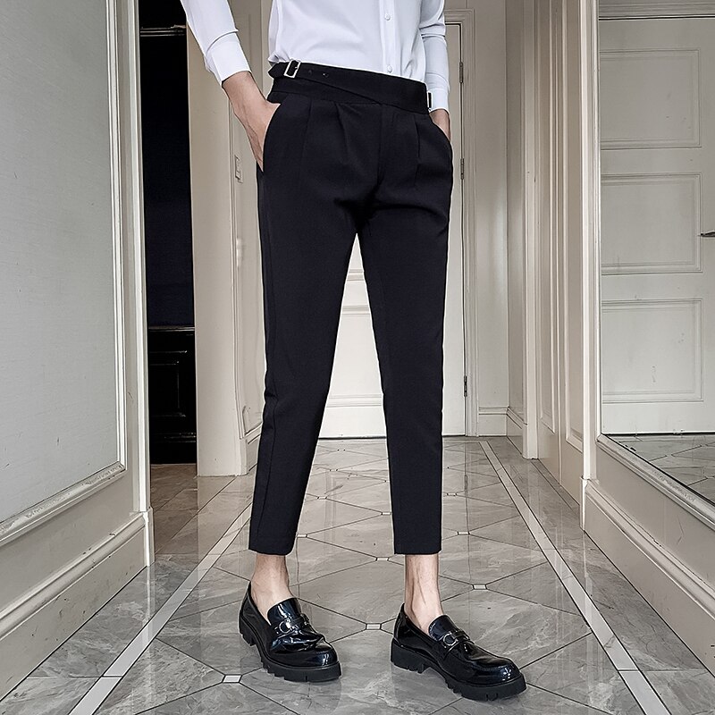 Korean Slim Fit Men Pants Dress All Match Simple A... – Vicedeal