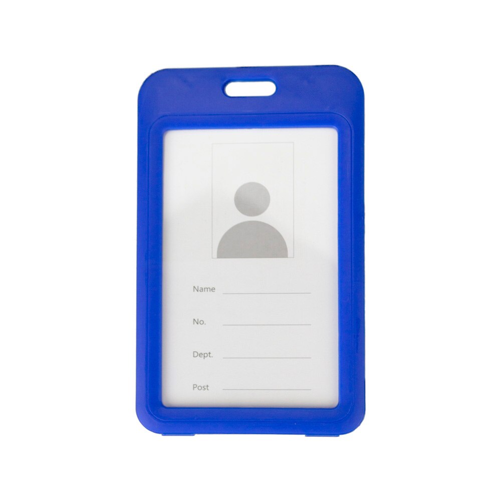 Color ID Card Holder Plastic Badge Holder Name Identification Sleeve Dual Clear Business Exhibition Shell Office school entrance