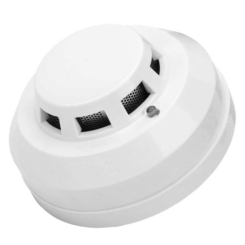 Smoke Detector Wired Fire Alarming Sensor for Domestic Commercial LED Indicator 9-24V Fire Protection Smoke Detector Safe