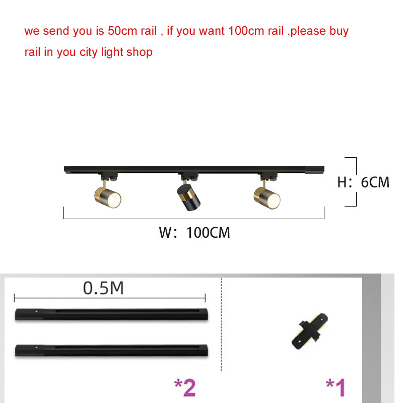 GU10 LED Ceiling Light Spotlight House Decoration Corridor Track Lamp Angles Adjustable Decor Rail Ceiling Lamp Lighting Fixture: Light Red