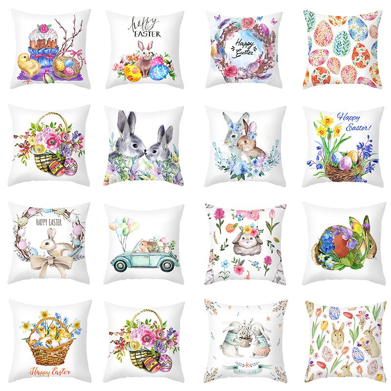 Kids Kussensloop Brief Kussenhoes 45*45 Sierkussen Covers Decor Kussens Bank Polyester Bloemen Home Decor Kussenslopen