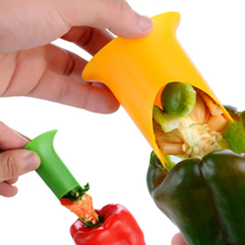 2 st/set plast peppar chili kärnor peppar kärna separator grönsak frukt kärna remover köksredskap prylar
