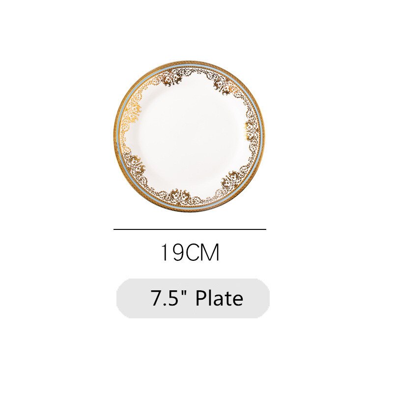 Western Steak Plate Dishes for restaurant scratch-resistant pendulum Fruit plate Square Plate Ceramic Dinner Plate Ceramic Plate: B 7.5 inch