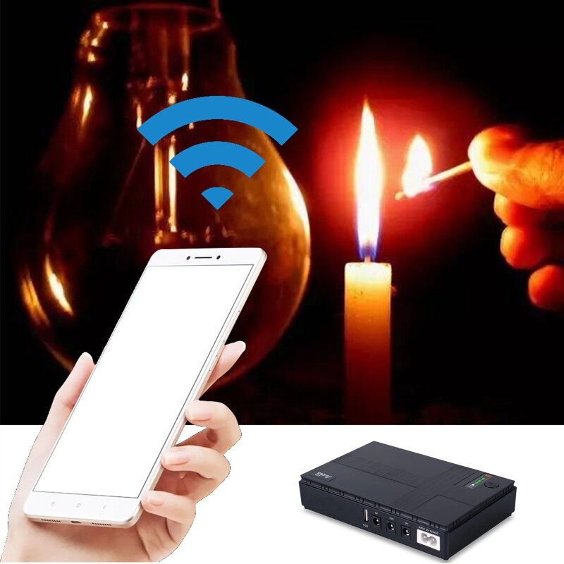 5V/9V/12V Uninterruptible Power Supply for WiFi, Router, Modem, Security Camera Mini UPS Battery Backup Surge Protector