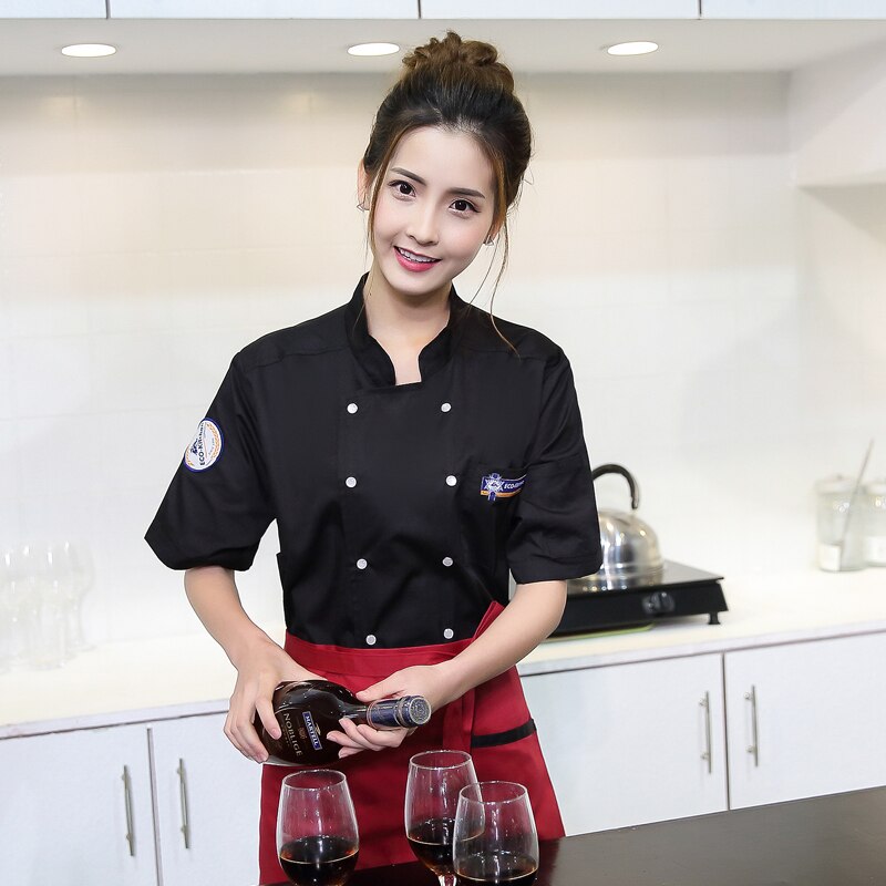 Vêtements de Service de restauration pour hommes, uniforme de Chef à manches courtes, uniforme de Chef d'hôtel et de Restaurant,