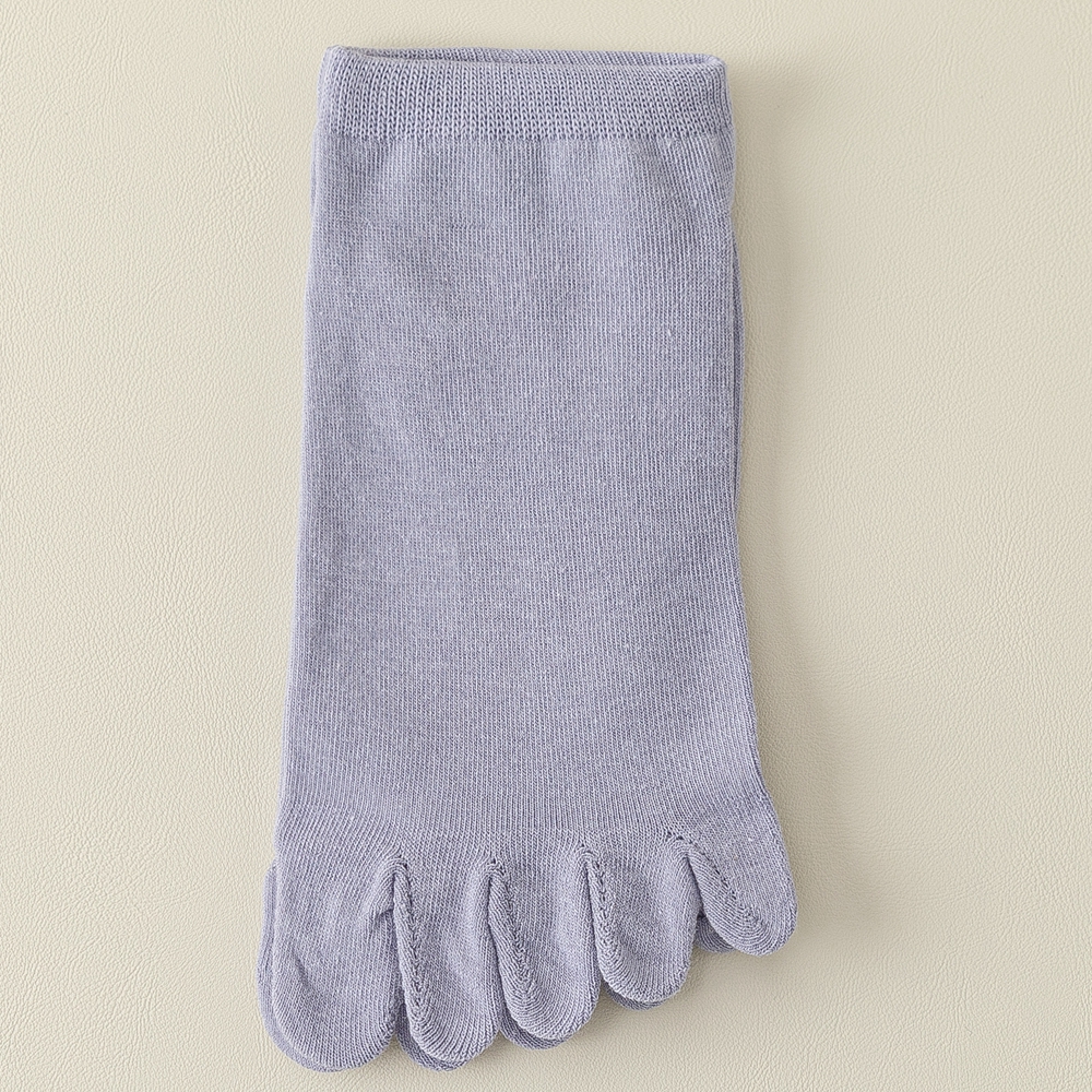 5 paires de chaussettes à orteils pour femmes, avec doigts séparés, en coton de , à cinq doigts, coupe basse, pour Yoga, sport: Rose