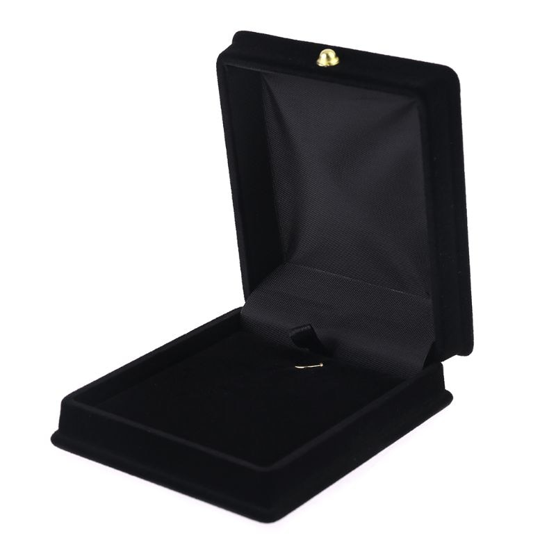 1Pc Handige Fluwelen Ketting Sieraden Display Box Ring Armband Storage Case Black