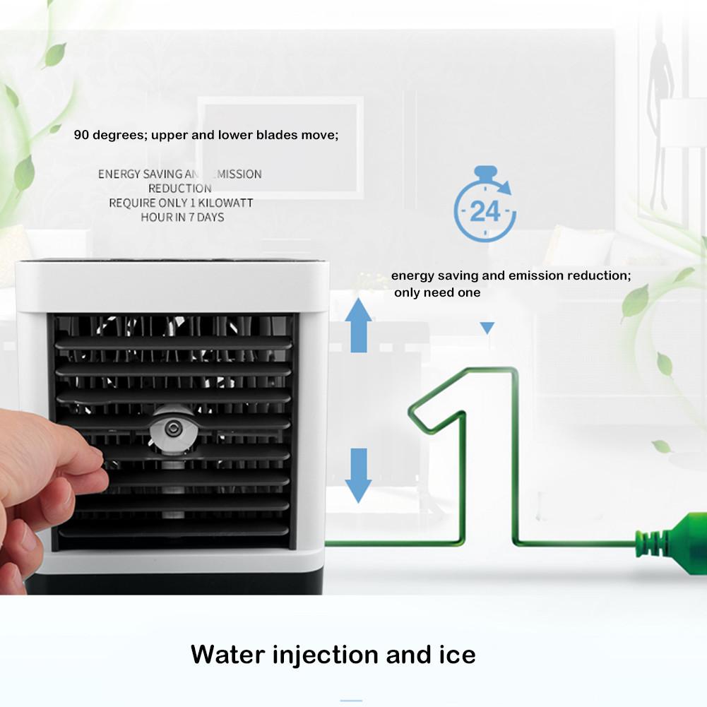 Mini Air Conditioner Fan Portable 3 in 1 Personal Space Air Cooler Desktop Cooling Fan Humidifier for Office Home Kitchen