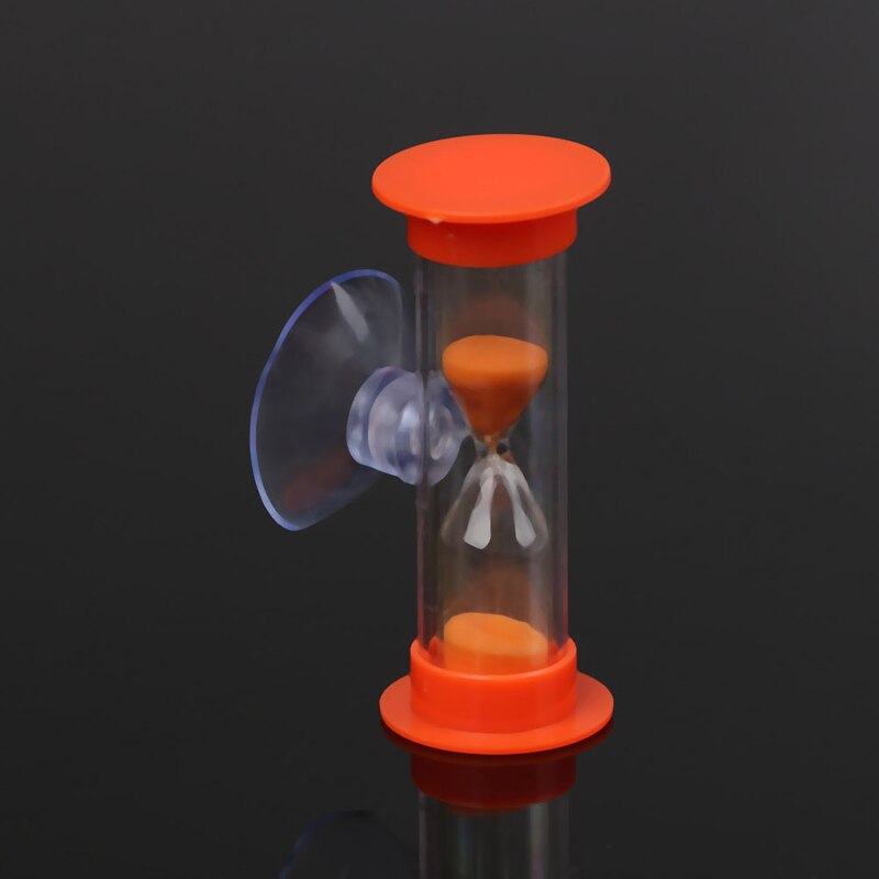3 Minute Shower Timer Tooth Brushing Timer Children Supplies Hourglass Sand Clock Plastic Suction Cup: Orange