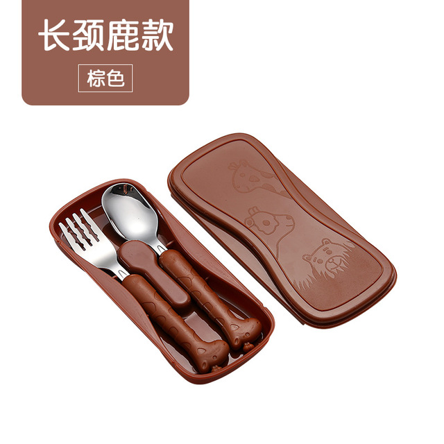 2 stks/set Rvs Vork Lepel Eetstokjes Reizen Ourdoor Camping Bestek Gereedschap draagbare Roestvrij Staal Servies 5 Kleuren
