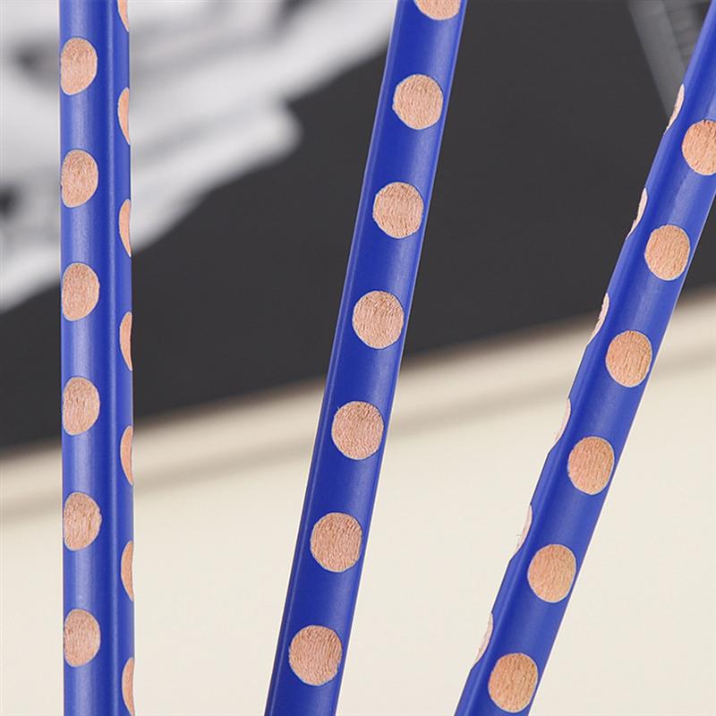 Lápiz corrector de postura con agujeros triangulares, 12 Uds., para escuela, oficina, papelería (azul)