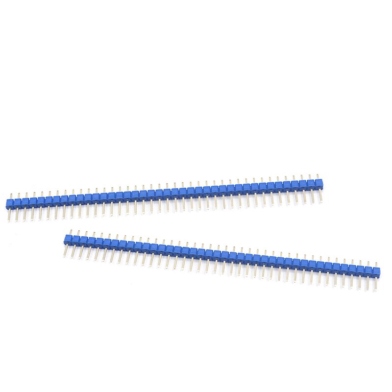 2.54mm Single Row single pin curved Pin Header Connector Strip Curved Needle Electronic Components Round Header connector: Single 2.54mm blue-S