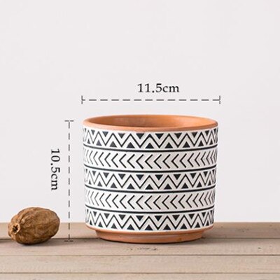 Cutelife Nordic Ins Keramische Bloempot Geometrie Ronde Vazen Voor Decoratie Groene Plant Bloempot Office Home Vazen Decoratieve: Medium