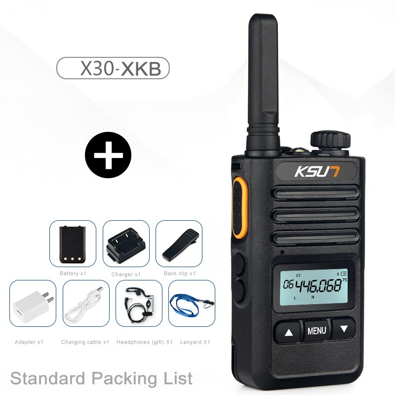 KSUN – Mini walkie-talkie portable, Radio amateur bidirectionnelle, émetteur-récepteur hf, Station de communication uhf: X30-XKB Standard