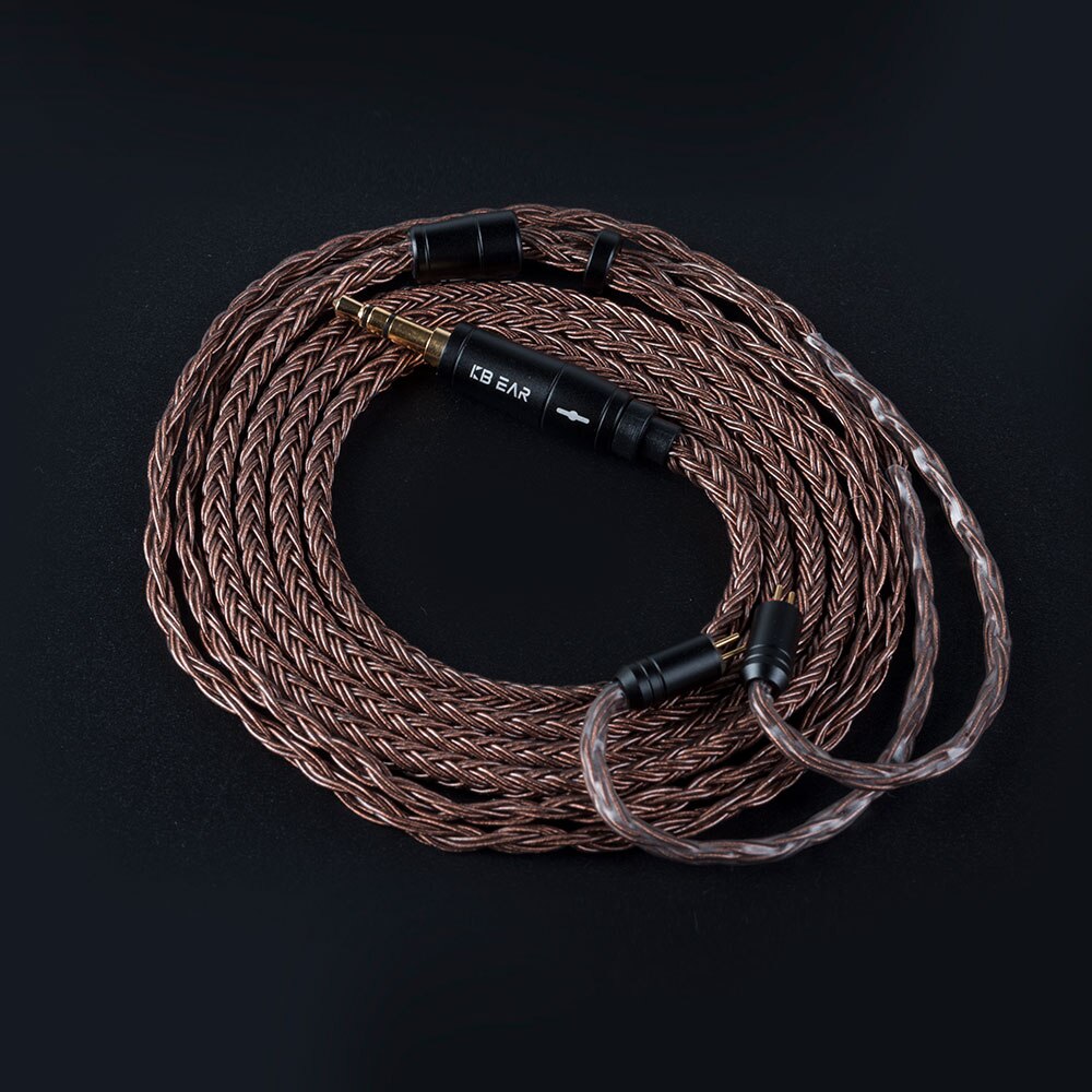 KBEAR 16 Core Pure Copper Earphone Cable 2PIN/MMCX/QDC Earbuds Connector Use For KZ EDX ZSN PRO BLON BL-03 KBEAR KS1 Headphone: 2 pin 3.5mm