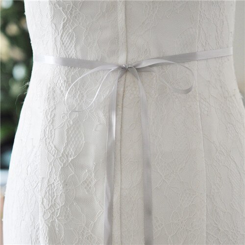 Cinturón de novia TOPQUEEN SH38, accesorios de boda, cinturón de vestido de novia para damas de honor, cinturón de vestido para mujer, Cinturón fino: gray ribbon