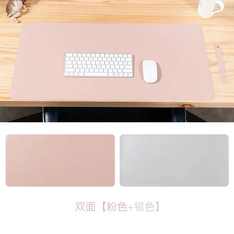 office Mouse Pad 90x45/80x40cm PC Mousepad XXL Computer Waterproof Table Pad PU Leather Large Desk Mat Double-sided: 40x30 cm / Orange