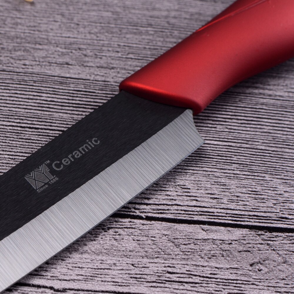 Xyj keramiska knivar 6 stycken set 3 4 5 6 tums kockkniv antibakteriell flerfärgshandtag köksredskap
