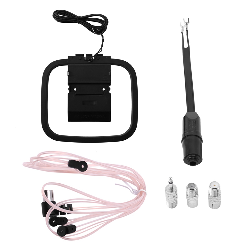 Fm Antenne Voor Indoor Stereo Ontvanger, ancable Universele 75 Ohm/300 Ohm Fm Am Radio Antenne Kit Met Antenne Converter: Default Title