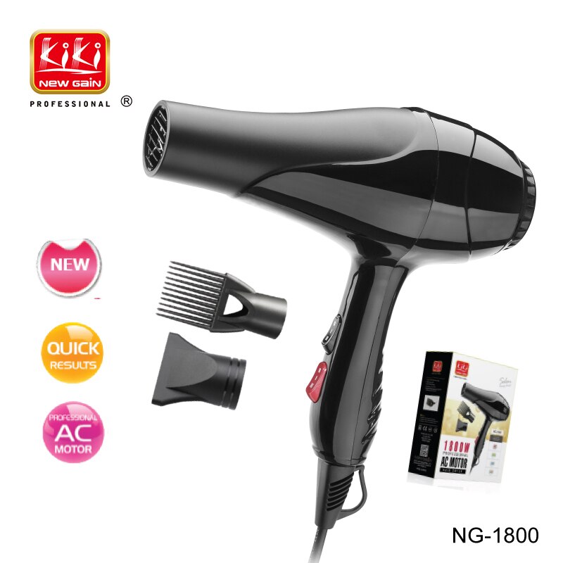 KIKI 220V Blow Dryer Household High-power 1800W Hair Dryer Electric Hair Dryer Household Salon Hairdressing Blow Canister