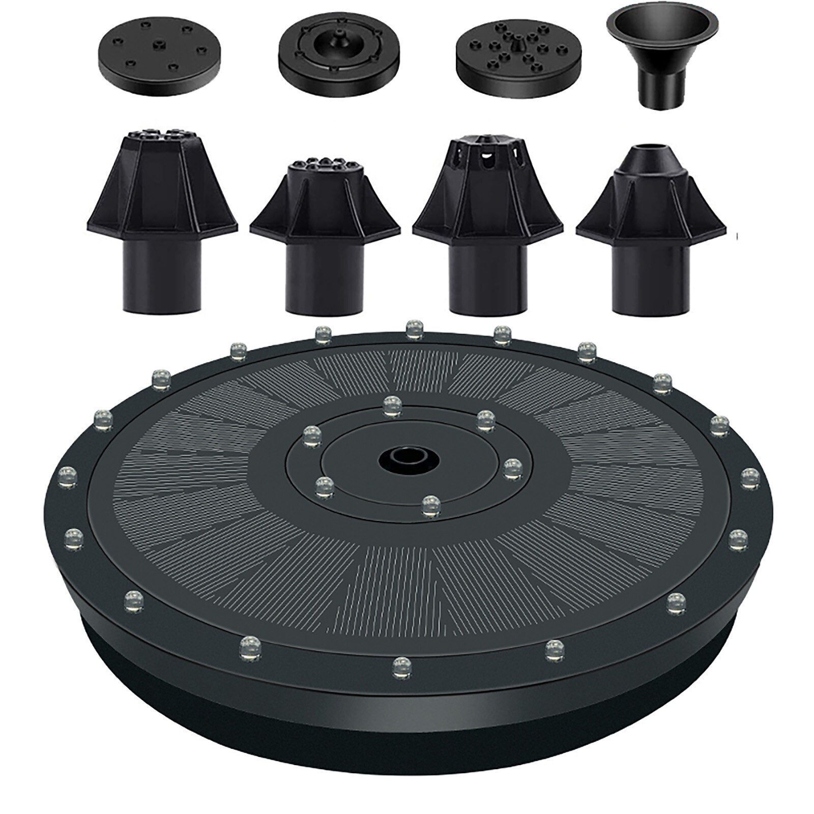 Outdoor Vogel Bad Vijver Zonne-energie Water Fontein Waterval Tuin Decoratie Zwembad Fontein Met Drijvende Vogelbad D09: C