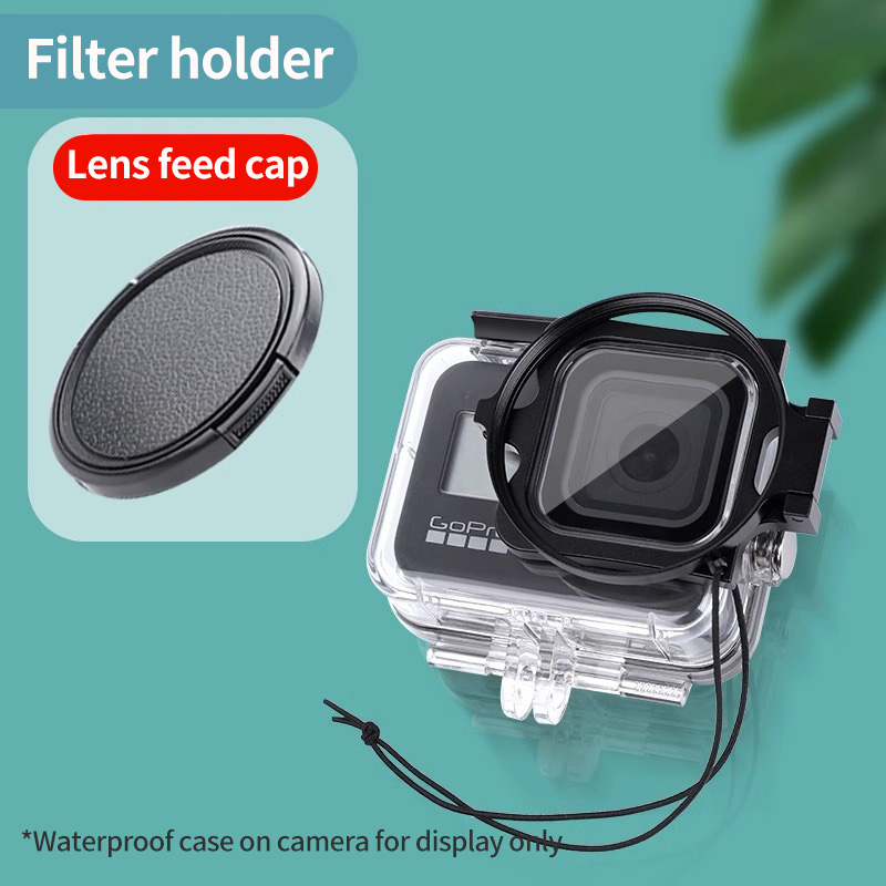 Geschikt voor gopro13/12/11/10/9/8 duikfilters 16X miniatuur biologische vergrootglas waterdichte behuizing beugel: Blauw