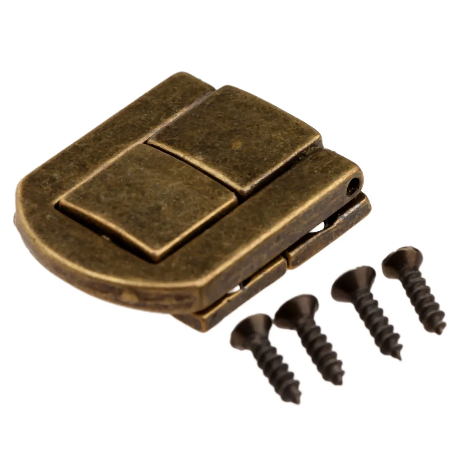 Pestillos de Metal para caja de madera, cierre de hebilla para joyería, caja de pecho, Maleta, accesorios de Hardware de 25x20mm, 5 uds.: Antique bronze