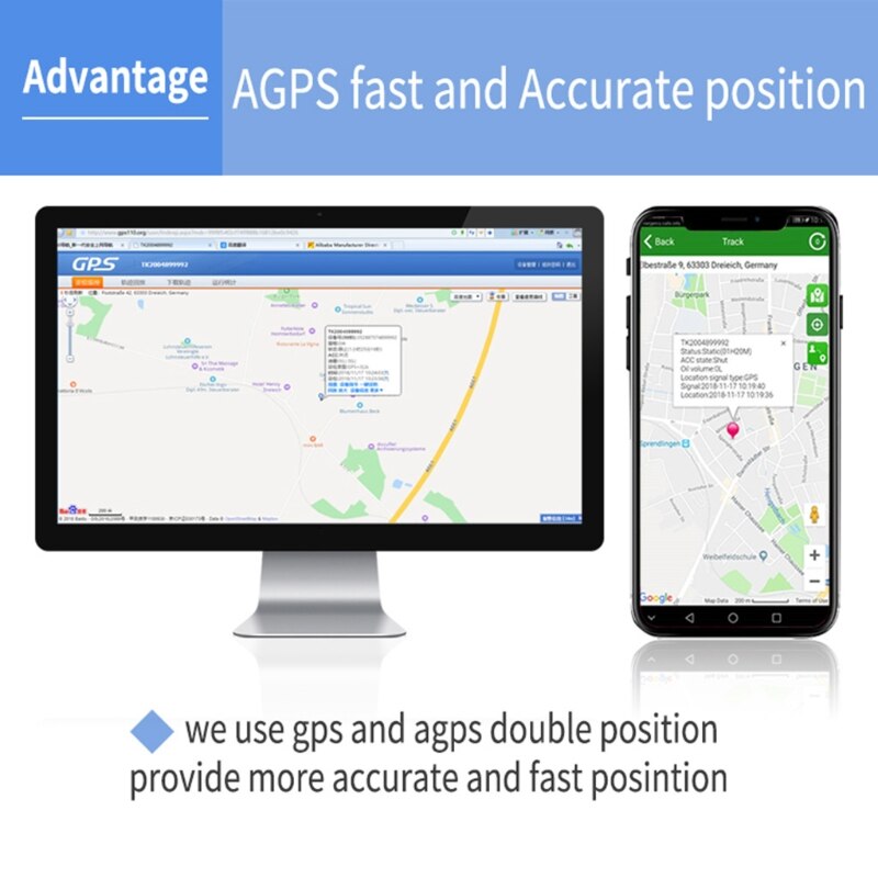 Rastreador GPS OBD TK306 de 16 pines para coche, dispositivo de Plug & Play GSM OBD2, localizador GPS R2JF
